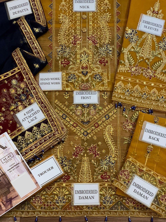 Festive Embroidered 3 Piece Suit
